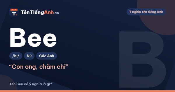 Tên Bee có ý nghĩa là gì? Nghĩa “con ong”, cách đọc và cách dùng làm tên ở nhà