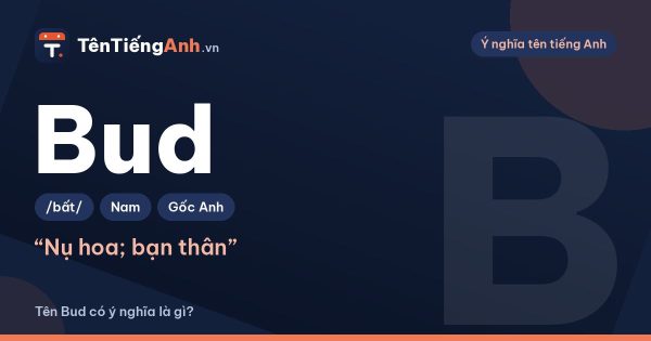 Bud là gì? Nghĩa của từ Bud và có nên dùng Bud làm tên, biệt danh
