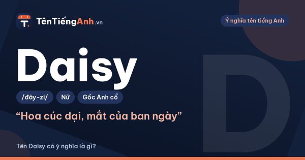 Tên Daisy có ý nghĩa là gì? Ý nghĩa hoa daisy và cách dùng tên