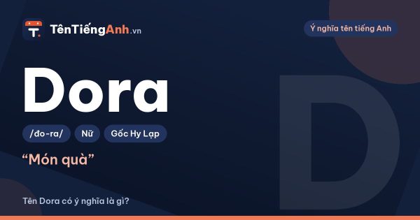 Tên Dora có ý nghĩa là gì? Nguồn gốc, cách đọc và gợi ý đặt tên