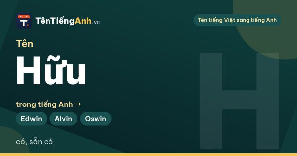 Tên Hữu trong tiếng Anh, tiếng Trung là gì? Ý nghĩa và 13 tên tiếng Anh gợi ý