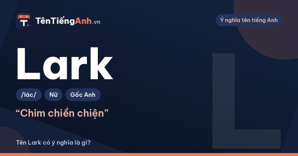 Tên Lark có ý nghĩa gì? Lark là gì, cách đọc và gợi ý dùng làm tên