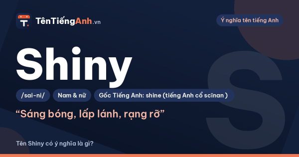 Tên Shiny có ý nghĩa gì? Shiny là gì và có nên dùng làm tên?