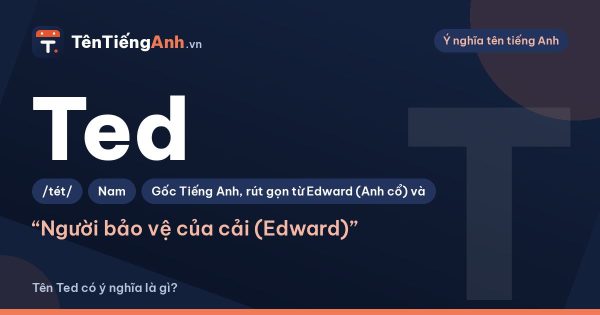 Tên Ted có ý nghĩa gì? Ted là tên gọi tắt của ai và cách dùng